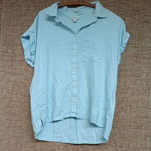 Orvis  Classic Linen Blend Shirt Color Aqua